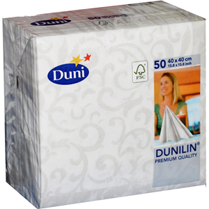 DUNI serwetka D-lin 40x40cm Saral white A50 163254