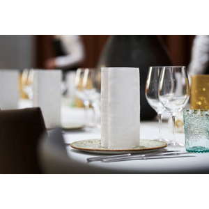 DUNI serwetka Elegance Lily 40x40 Biały A240