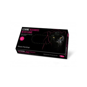 Rękawice nitrylowe A100 bezpudrowe XL czarne